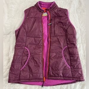 Cabela's Womens Large Purple Primaloft Insulated Goose Down Puffer Vest Jacket
